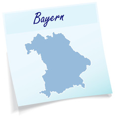 Obraz premium Bayern als Notizzettel