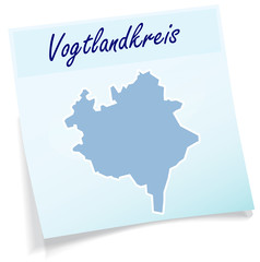 Vogtlandkreis als Notizzettel