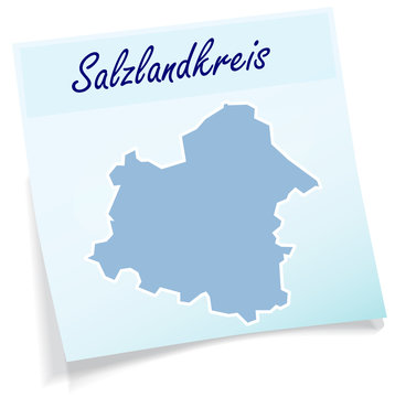 Salzlandkreis als Notizzettel