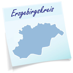 Obraz premium Erzgebirgskreis als Notizzettel
