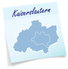 Obraz premium Kaiserslautern als Notizzettel