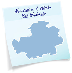 Obraz premium Neustadt-an-der-Aisch-Bad-Windsheim als Notizzettel