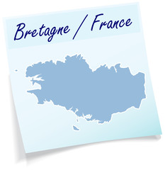 Bretagne als Notizzettel