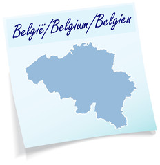 Belgien als Notizzettel