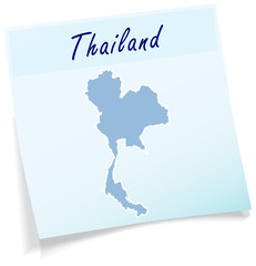 Thailand als Notizzettel