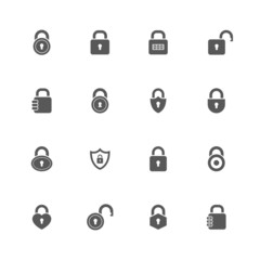 Lock icons set.