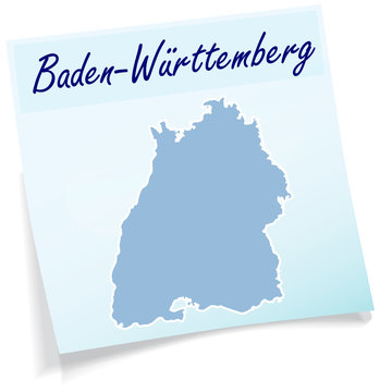 Baden-Wuerttemberg als Notizzettel