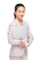 Asian businesswoman with laptop