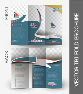 Shopping Center Store Tri-Fold Brochure Design.