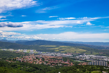 oil storage tank in the suburbs of the city