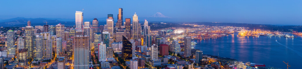 Fototapeta na wymiar Seattle skyline at twilight