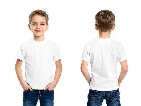 kids white tee