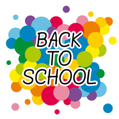 Back to school tittle with colorful background