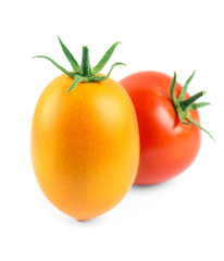 Fresh red and yellow tomatoes