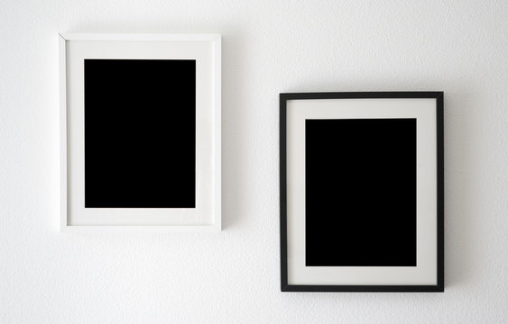 empty black and white frames