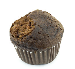 Chocolate Muffin Isolated on a White Background