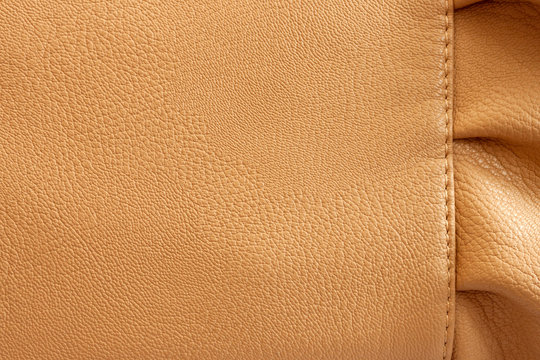 Leather Beige Background with the Frill