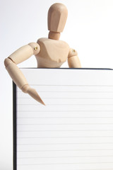 デッサン人形とノート