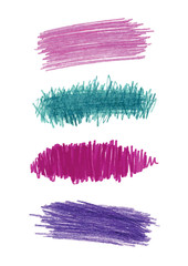 Series of color pencil strokes