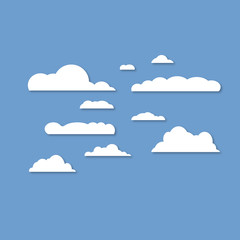 Vector illustration of clouds
