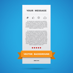 White paper note with red ribbon