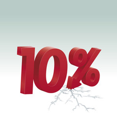 10% off. Poster to advertise sales