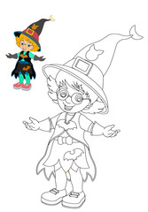 Cartoon character - halloween - illustration for the children