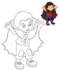 Cartoon character - halloween - illustration for the children