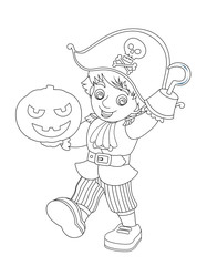 Cartoon character - halloween - illustration for the children