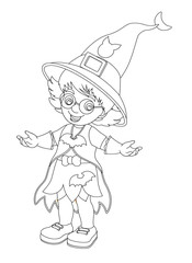 Cartoon character - halloween - illustration for the children