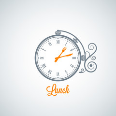 lunch clock concept background