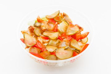 salad with chicken