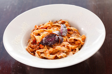 pasta with sauce