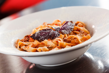 pasta with sauce