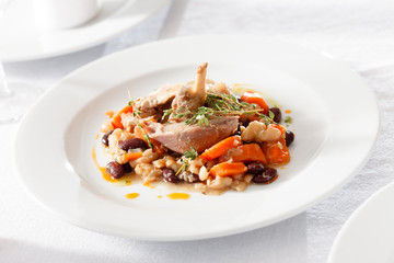 rabbit with vegetables