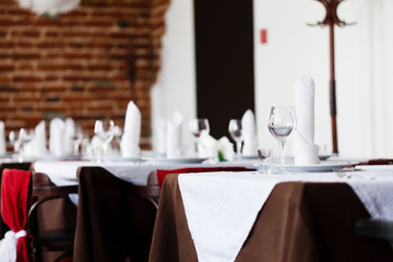 tables set for meal