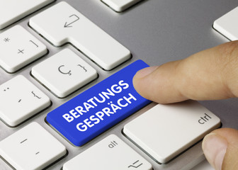 Beratungsgespräch. Tastatur
