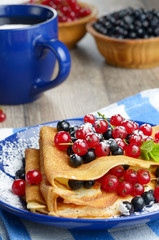 Crepes with berries