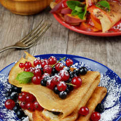Crepes with berries