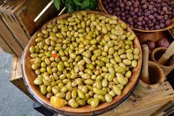 Marinated olives