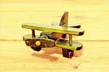 vintage wooden aircraft