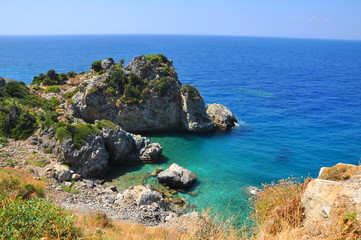 Fototapeta na wymiar Photo of beautiuful scenery of Aegean sea