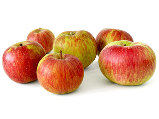 Fototapeta na wymiar fresh apples on white