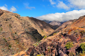 Beautiful view of the mountains, La Gomera, Spain