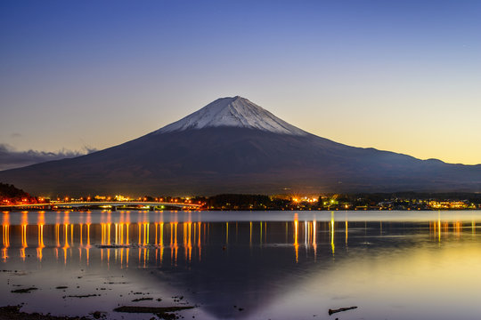 Mt. Fuji at Dusk on Lake Kawaguchi