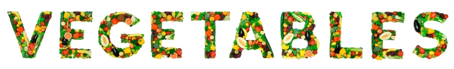 Door stickers Fresh vegetables Healthy alphabet - VEGETABLES