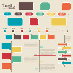 Timeline Infographic. Vector design template.