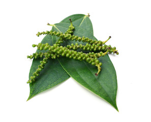 fresh peppers on a white background.