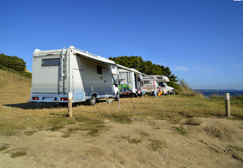 caravans tent  - sea