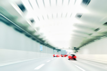 Commuter Traffic - Traffic Jam in an Urban Tunnel